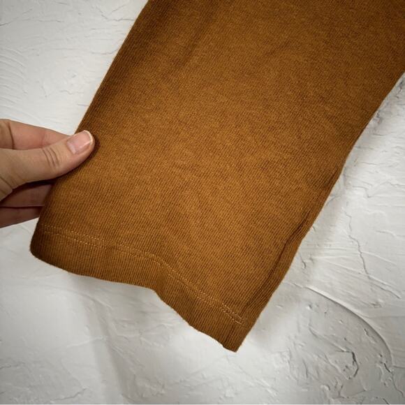 Reformation Brown Organic Cotton Blend V Neck Sweater Women S Bell Sleeve Luxury - Picture 2 of 11